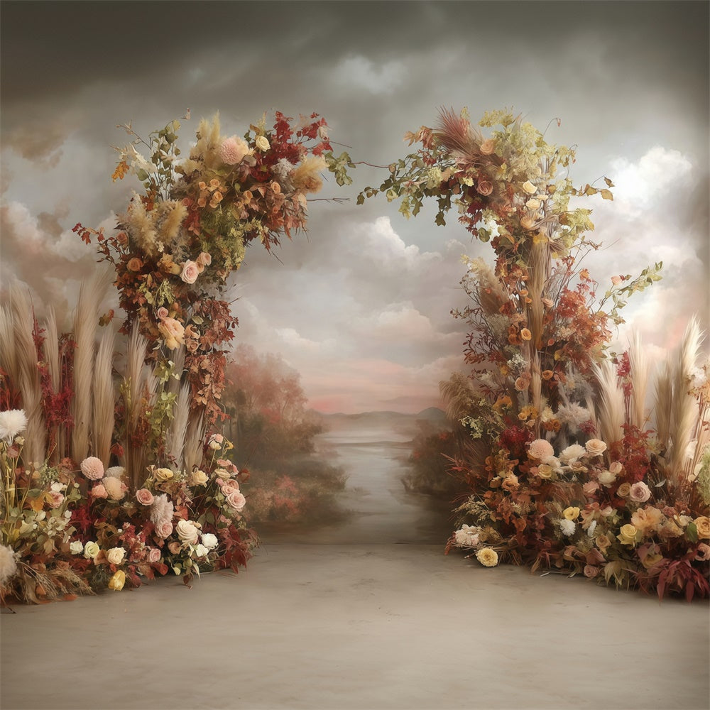 Bohemian Style Backdrop Dusk Meadow Archway Backdrop MRR7-252