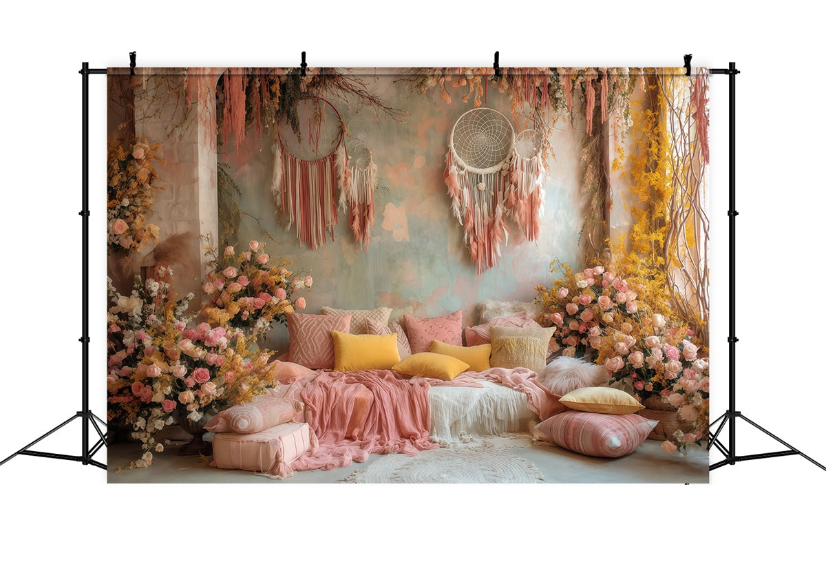 Boho Photography Backdrop Dreamy Boho Room Backdrop MRR7-253