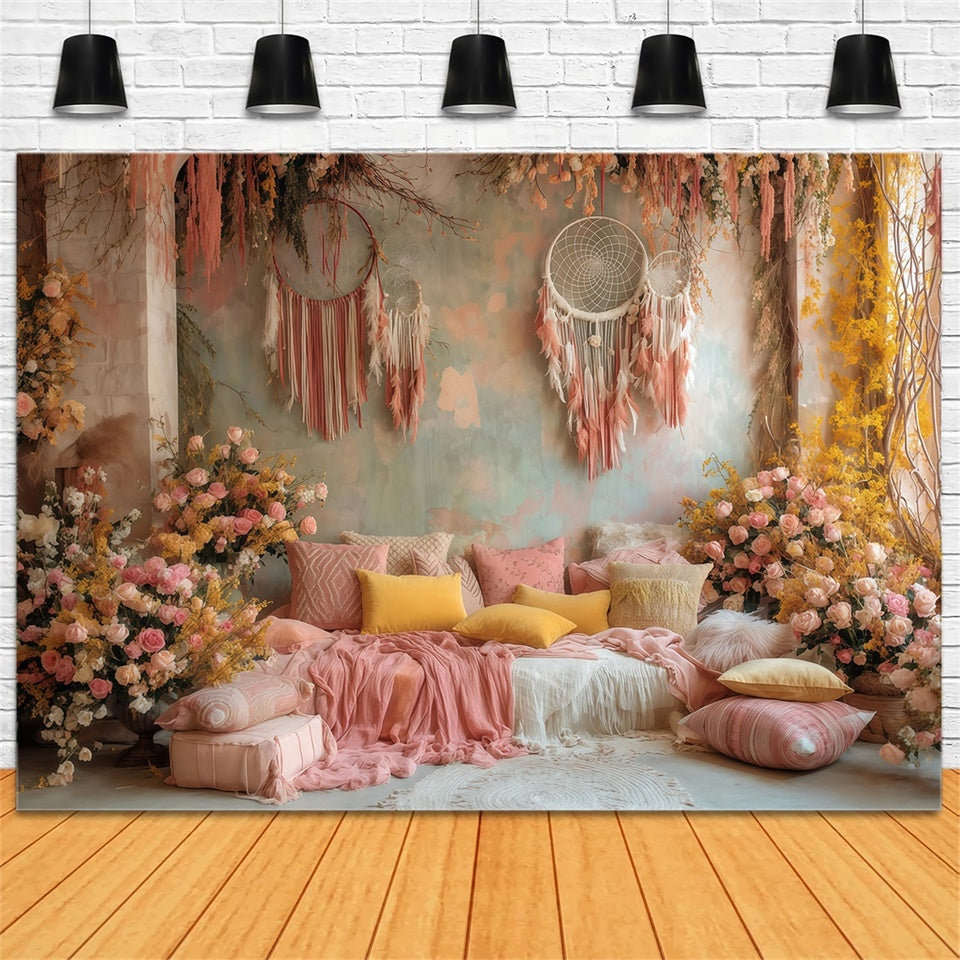 Boho Photography Backdrop Dreamy Boho Room Backdrop MRR7-253