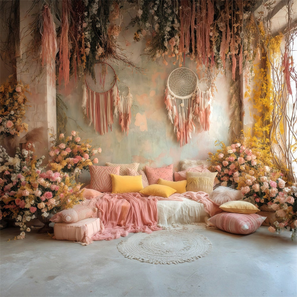 Boho Photography Backdrop Dreamy Boho Room Backdrop MRR7-253