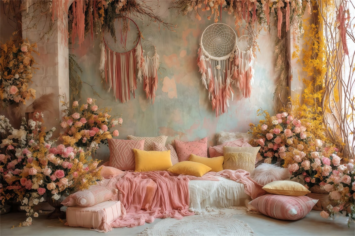 Boho Photography Backdrop Dreamy Boho Room Backdrop MRR7-253