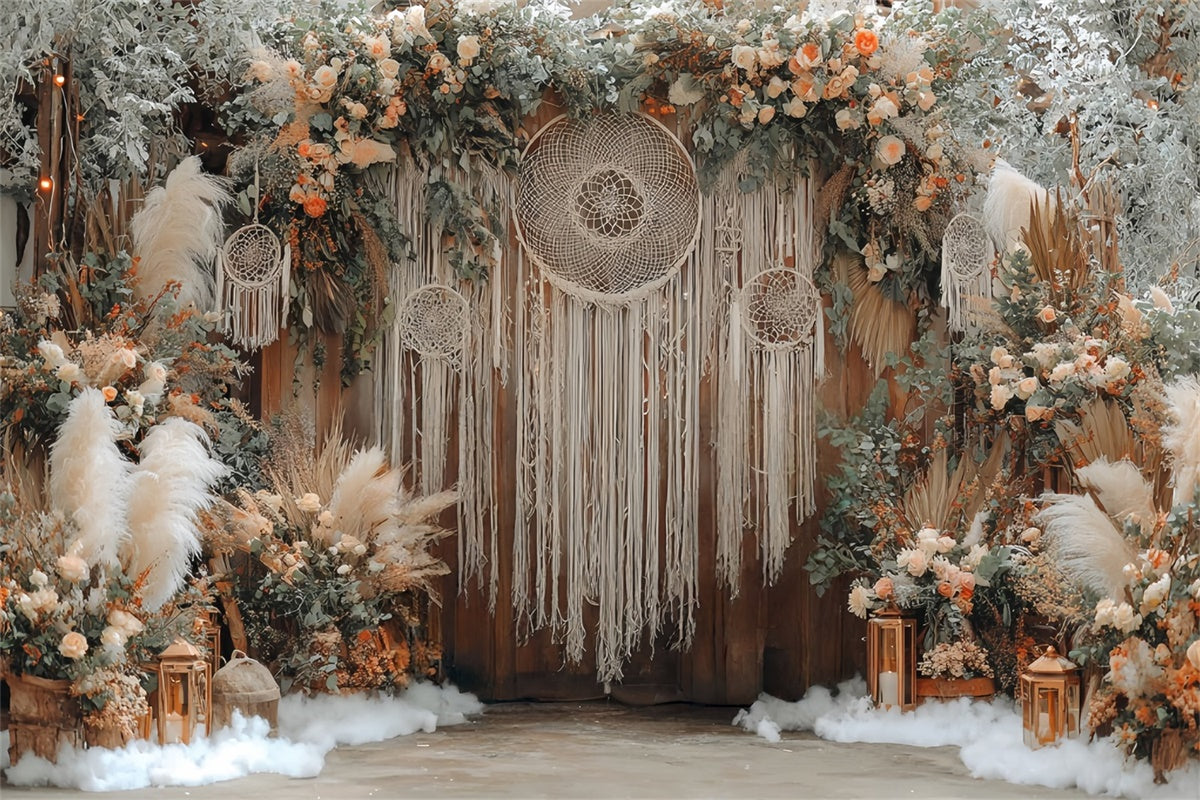 Boho Backdrops Floral Boho Dreamcatcher Backdrop MRR7-258