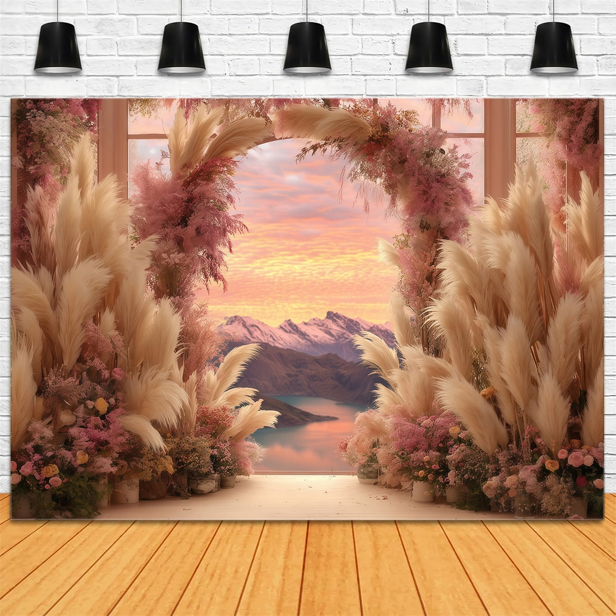 Bohemian Style Backdrop Sunset Mountain View Backdrop MRR7-260