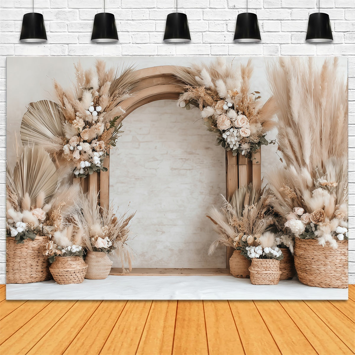 Bohemian Backdrop Rustic Bloom Elegance Backdrop MRR7-267
