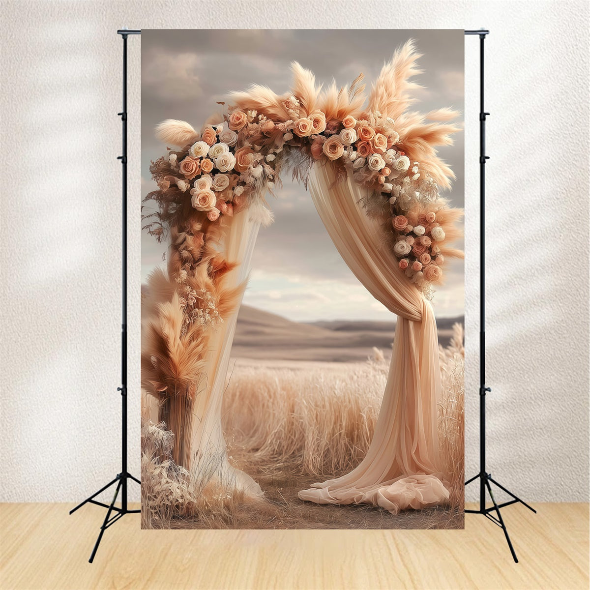 Bohemian Backdrops Rustic Field Ceremony Backdrop MRR7-276