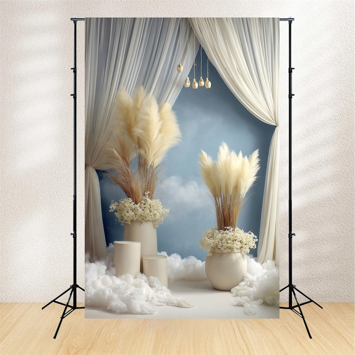 Boho Backdrop Photography Cloud Dream Pampas Backdrop MRR7-278