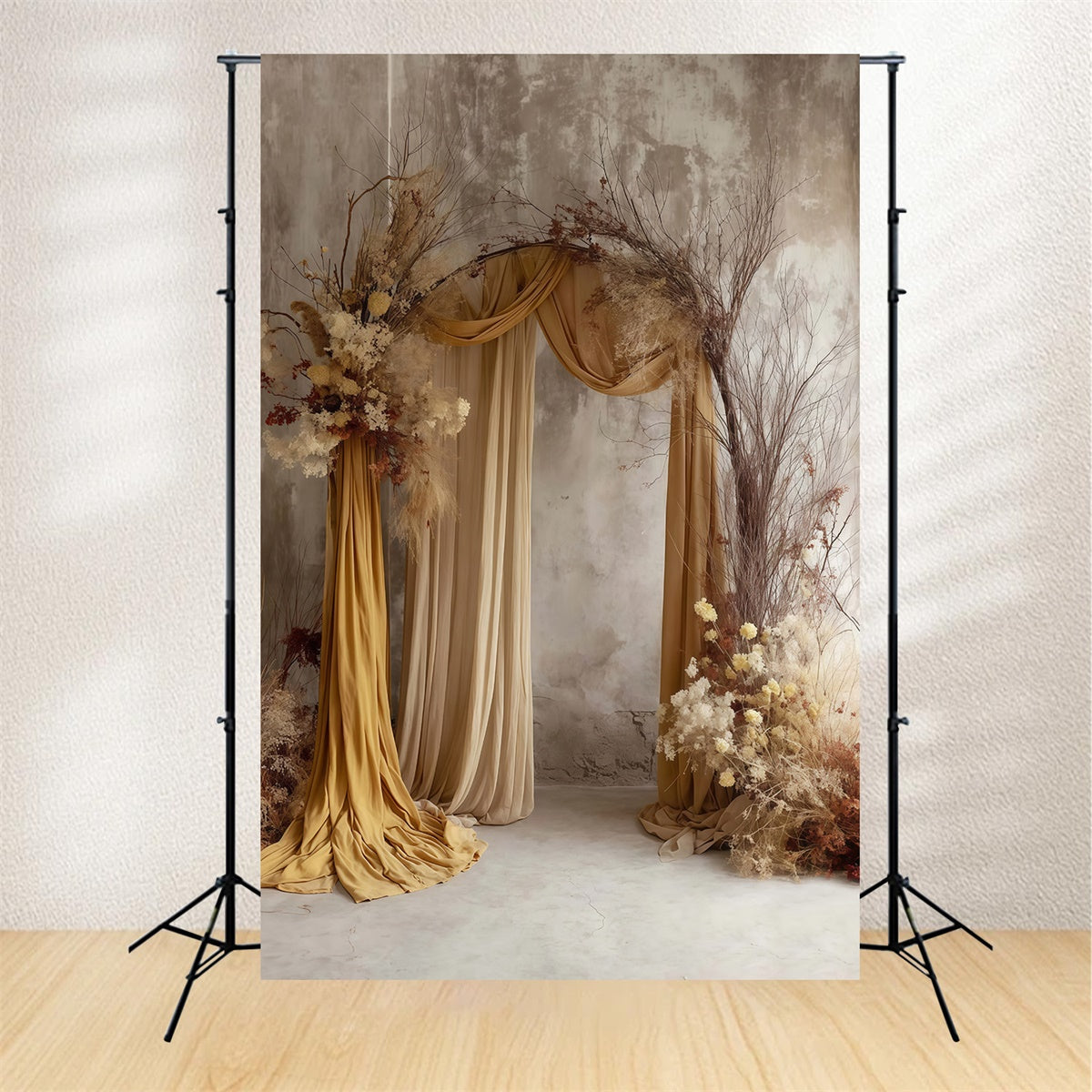 Boho Photo Backdrop Dried Bloom Elegance Backdrop MRR7-279