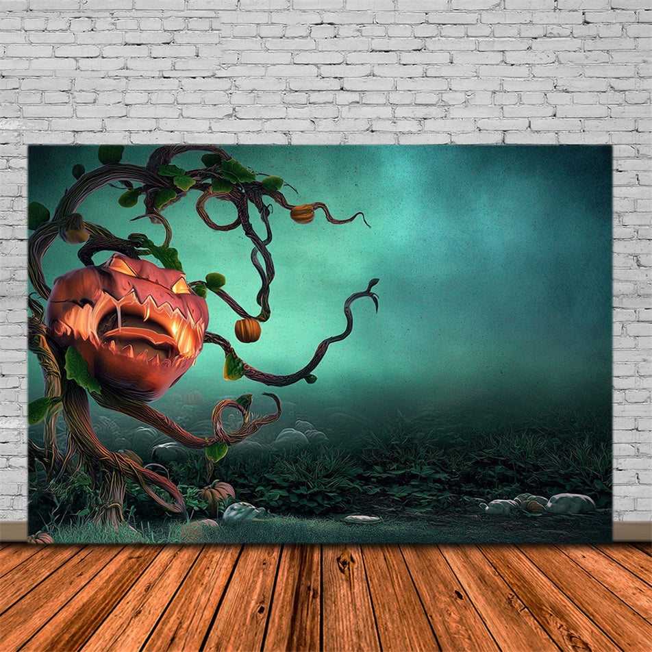 Scary Halloween Backdrops Spooky Pumpkin Beast Backdrop MRR7-28
