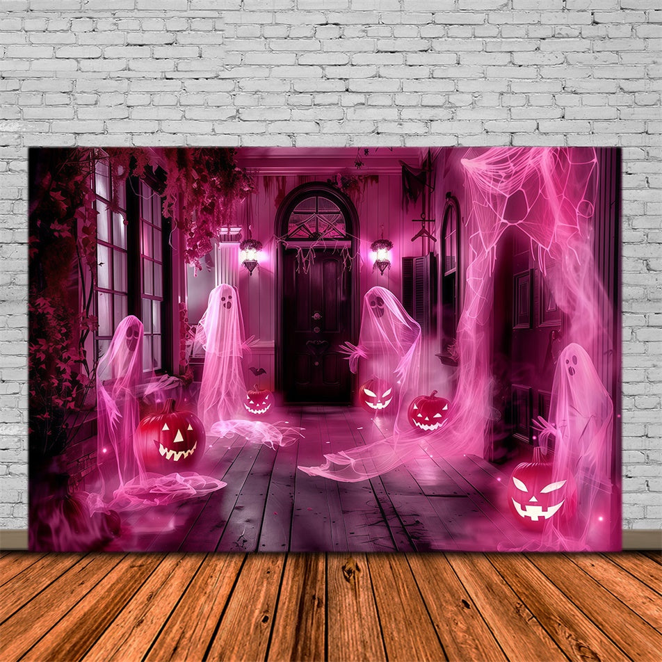 Spooky Halloween Backdrop Phantom Porch Party Backdrop MRR7-32
