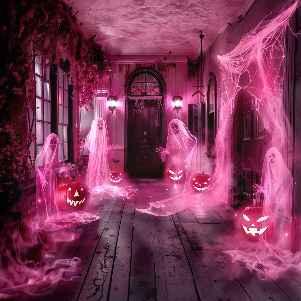 Spooky Halloween Backdrop Phantom Porch Party Backdrop MRR7-32
