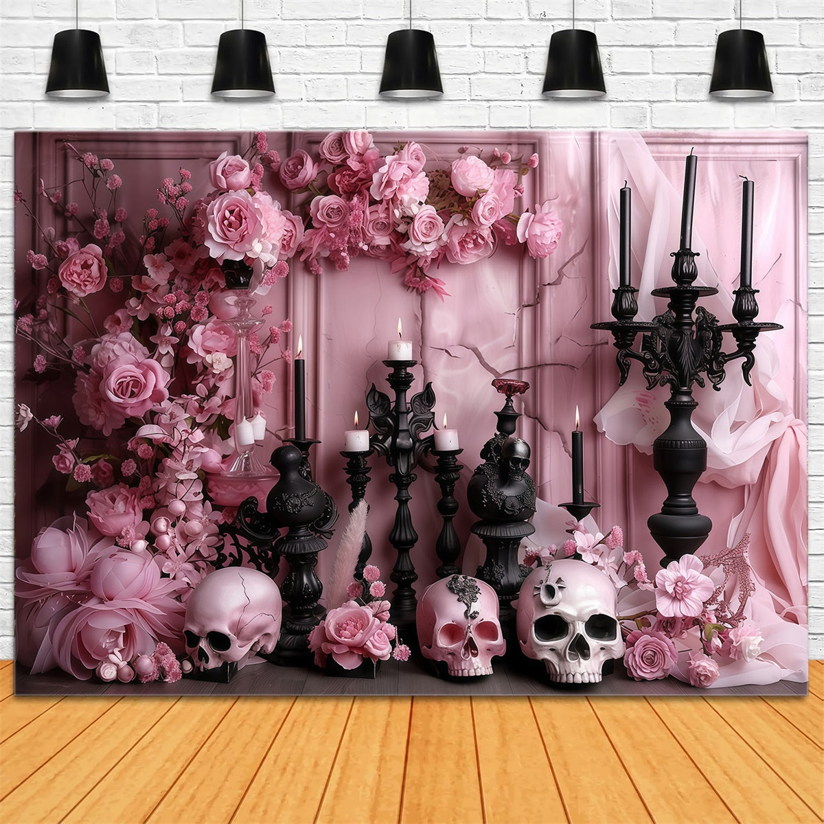 Scary Halloween Backdrops Elegant Rose Altar Backdrop MRR7-34