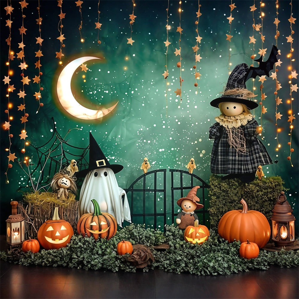 Cute Halloween Backdrop Moonlit Doll Parade Backdrop MRR7-40