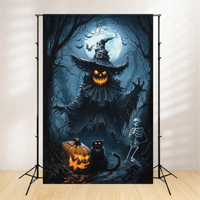 Halloween Moon Backdrop Pumpkin Fiend Horror Backdrop MRR7-52