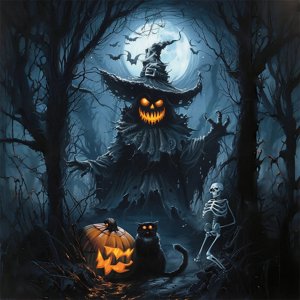 Halloween Moon Backdrop Pumpkin Fiend Horror Backdrop MRR7-52