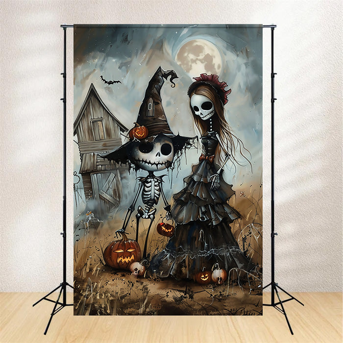 Halloween Photography Backdrop Moonlit Macabre Pair Backdrop MRR7-54