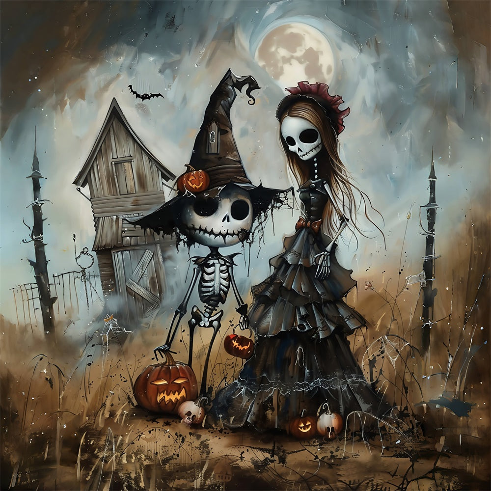 Halloween Photography Backdrop Moonlit Macabre Pair Backdrop MRR7-54
