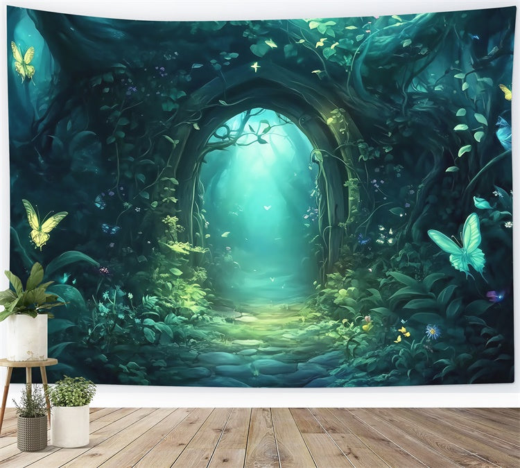Enchanted Forest Backdrops Twilight Butterfly Arch Backdrop MRR7-91