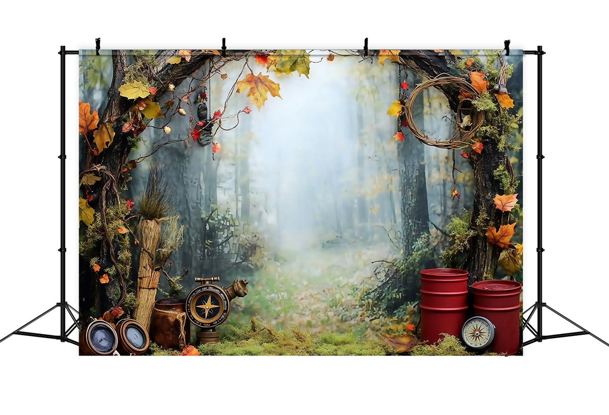 Forest Photo Backdrop Rustic Autumn Path Backdrop MRR7-95