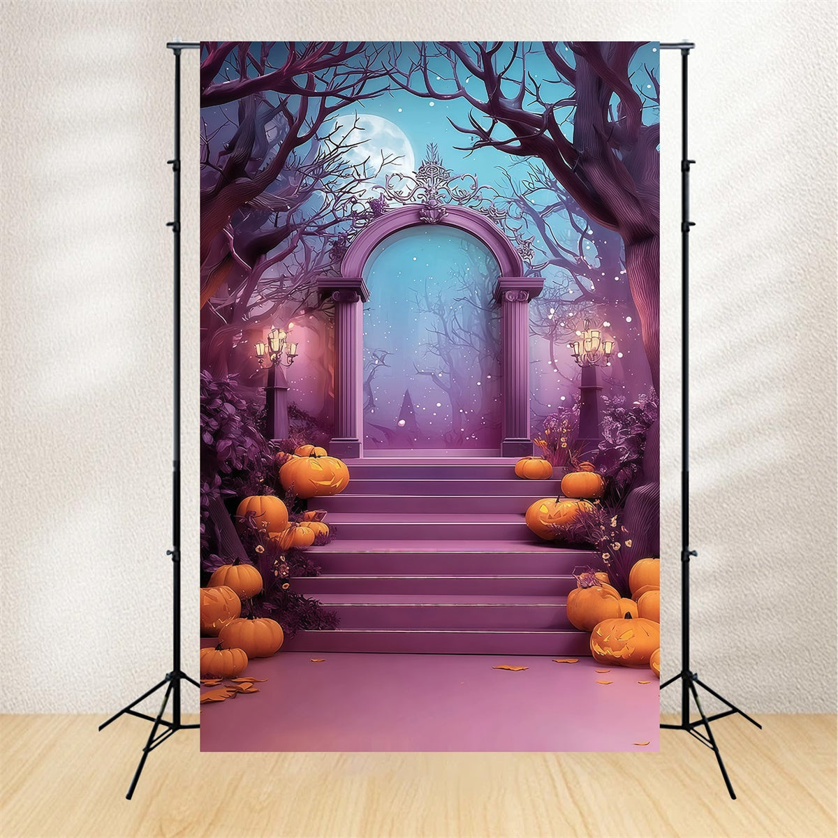 Halloween Backdrops Fantasy Forest Mystery Arch Halloween Backdrop MRR8-35