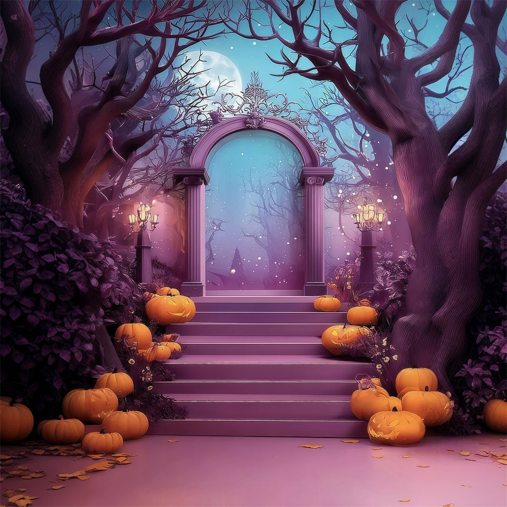 Halloween Backdrops Fantasy Forest Mystery Arch Halloween Backdrop MRR8-35