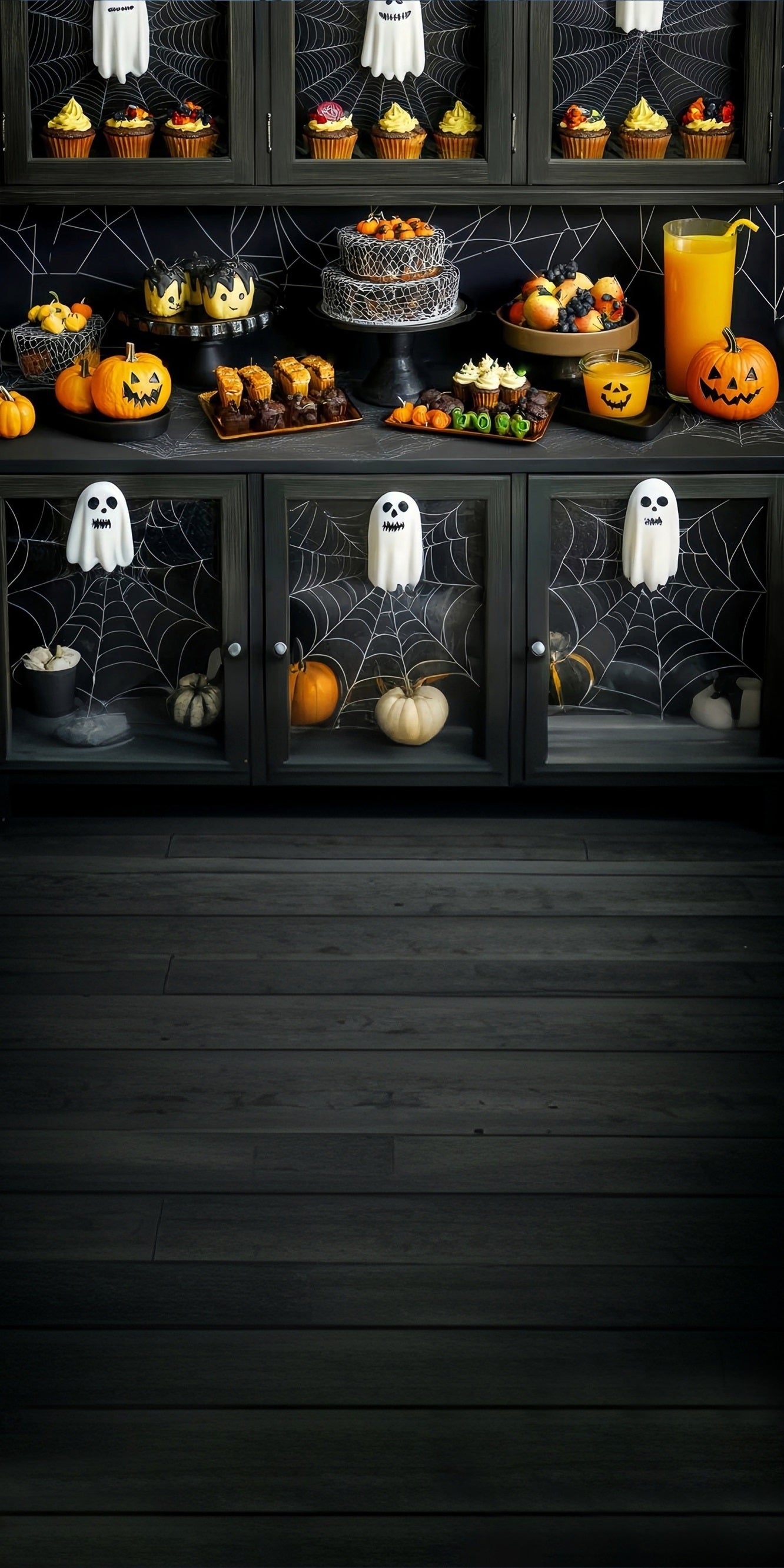 Halloween Wall Backdrop Halloween Party Dessert Table Sweep Backdrop MRR8-49