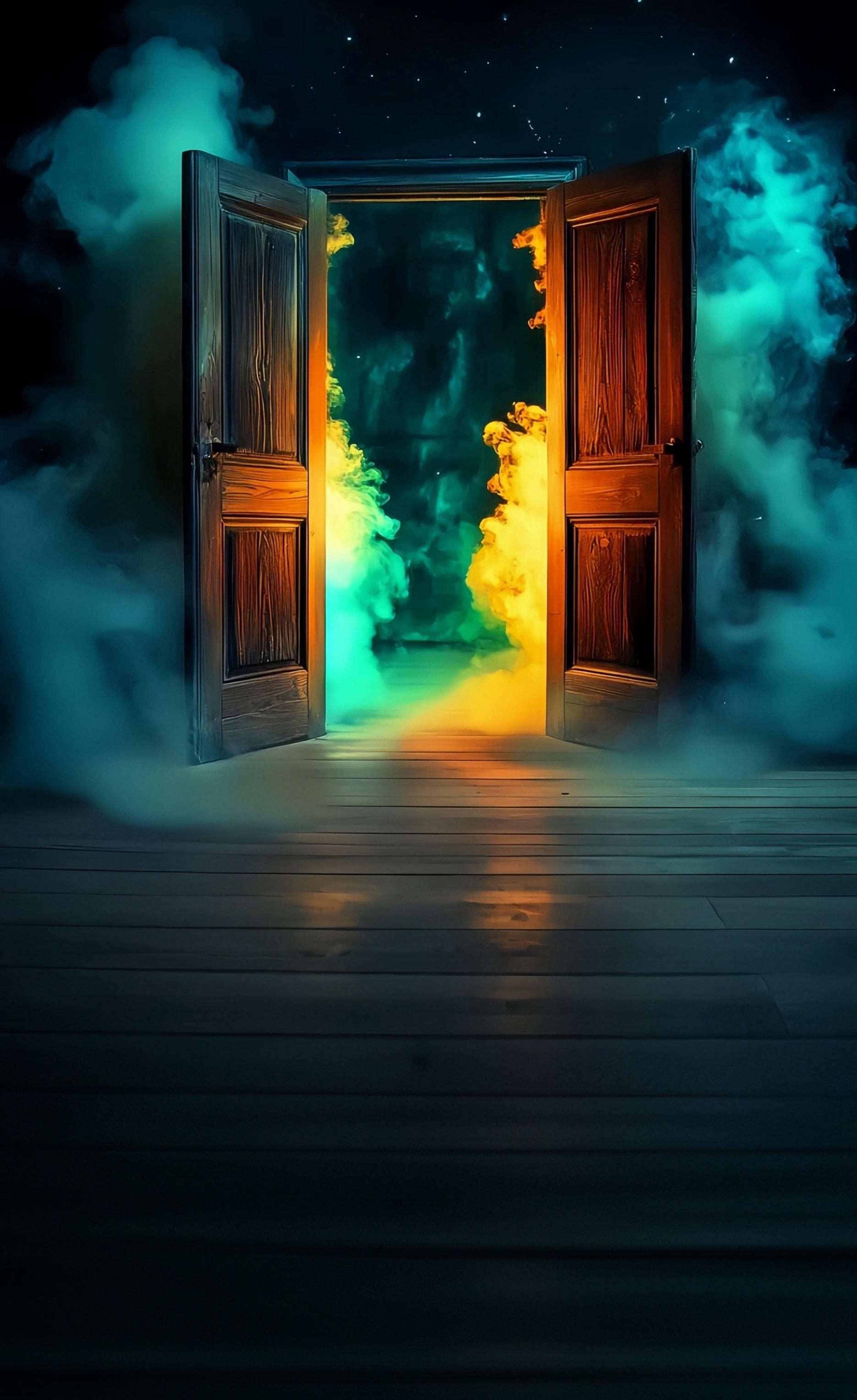 Halloween Photography Backdrop Marvel Night Glow Smokey Gates Sweep Backdrop MRR8-55