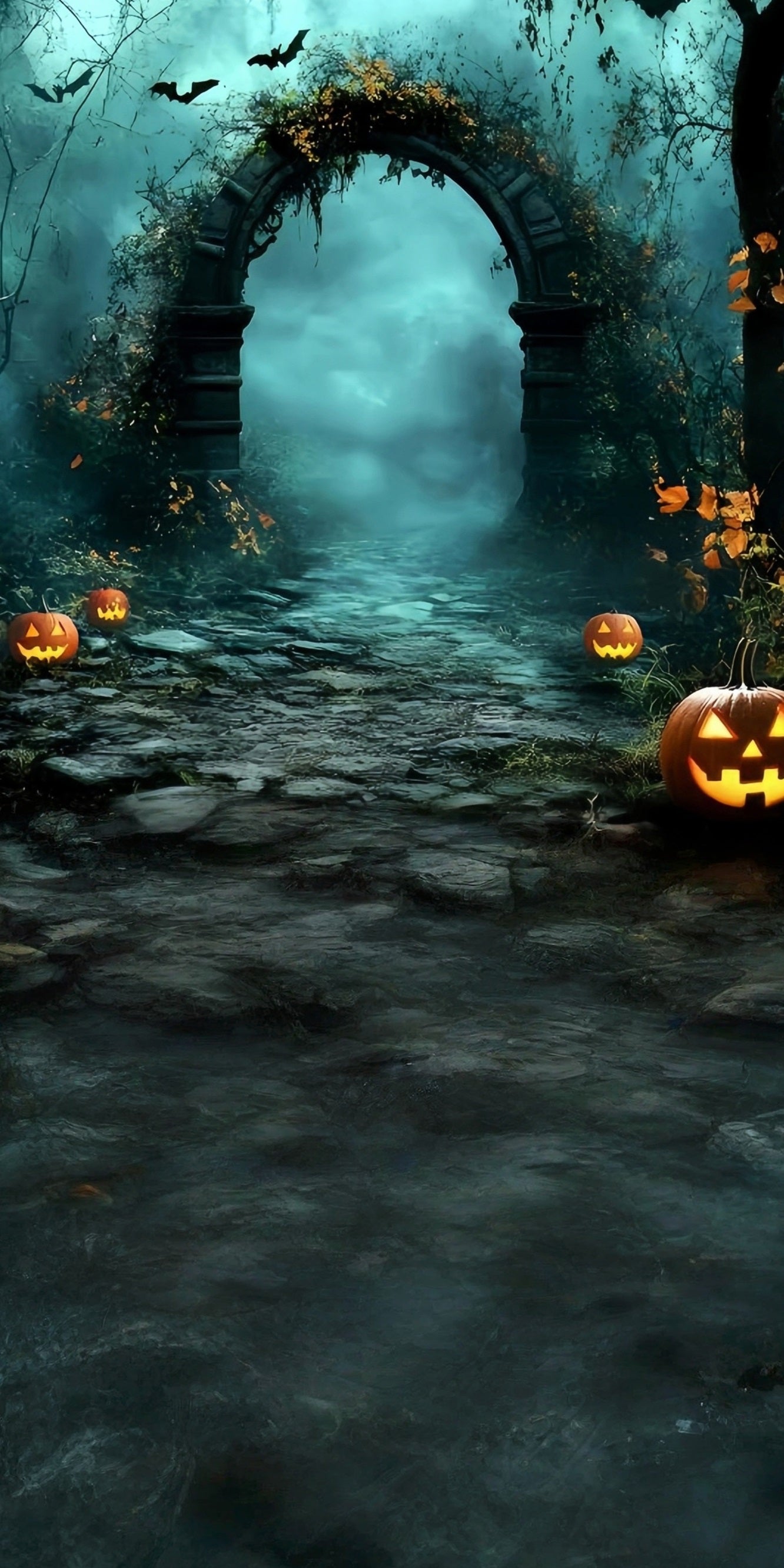 Halloween Backdrop Ideas Vine Covered Arches Misty Sweep Backdrop MRR8-61
