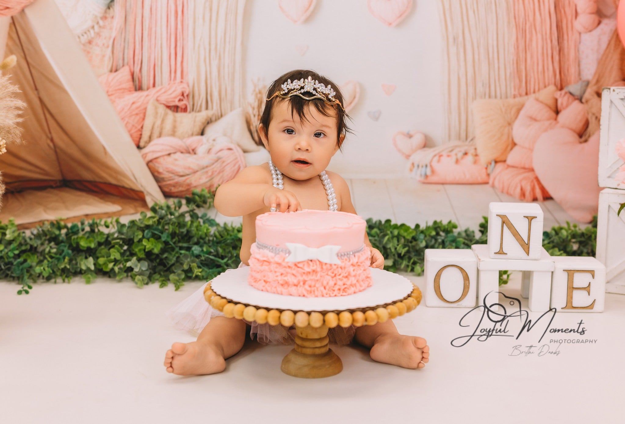 Boho Rainbow Backdrop Pink Rainbow Heart Decor Photography Backdrops for Kids MRR9-11