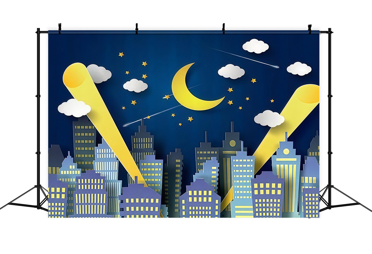 Newborn Photography Backdrops Night City Skyline Moonlight Children Backdrop MRR9-128