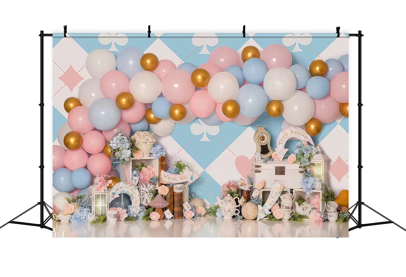 Newborn Photo Backdrop Pastel Wonderland Balloon Children Backdrop MRR9-133