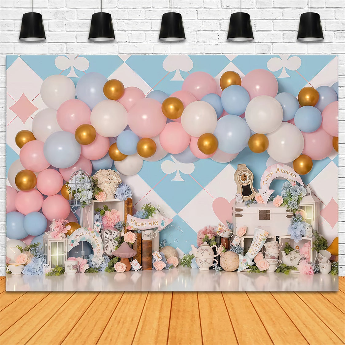 Newborn Photo Backdrop Pastel Wonderland Balloon Children Backdrop MRR9-133