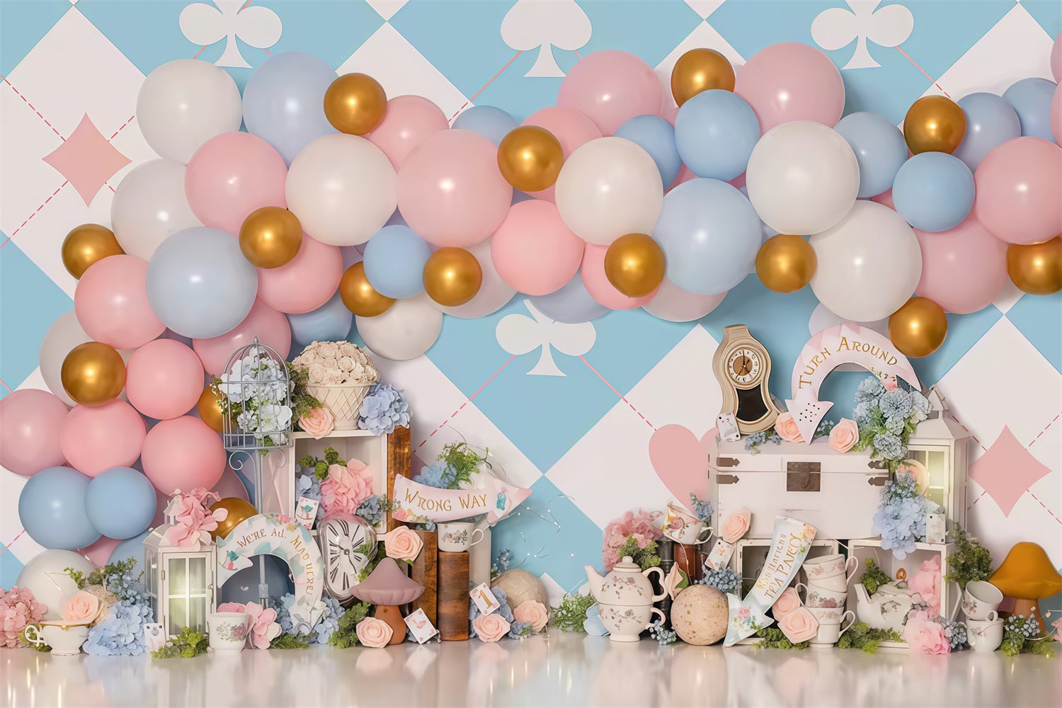 Newborn Photo Backdrop Pastel Wonderland Balloon Children Backdrop MRR9-133