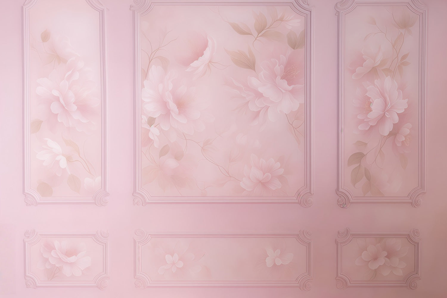 Vintage Wall Backdrop Pink Floral Elegant Wall Panels Vintage Backdrop MRR9-134