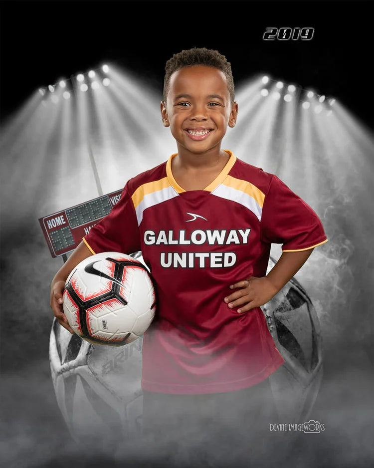 Football Backdrop Soccer Ball Stadium Lights Sports Backdrop MRR9-27