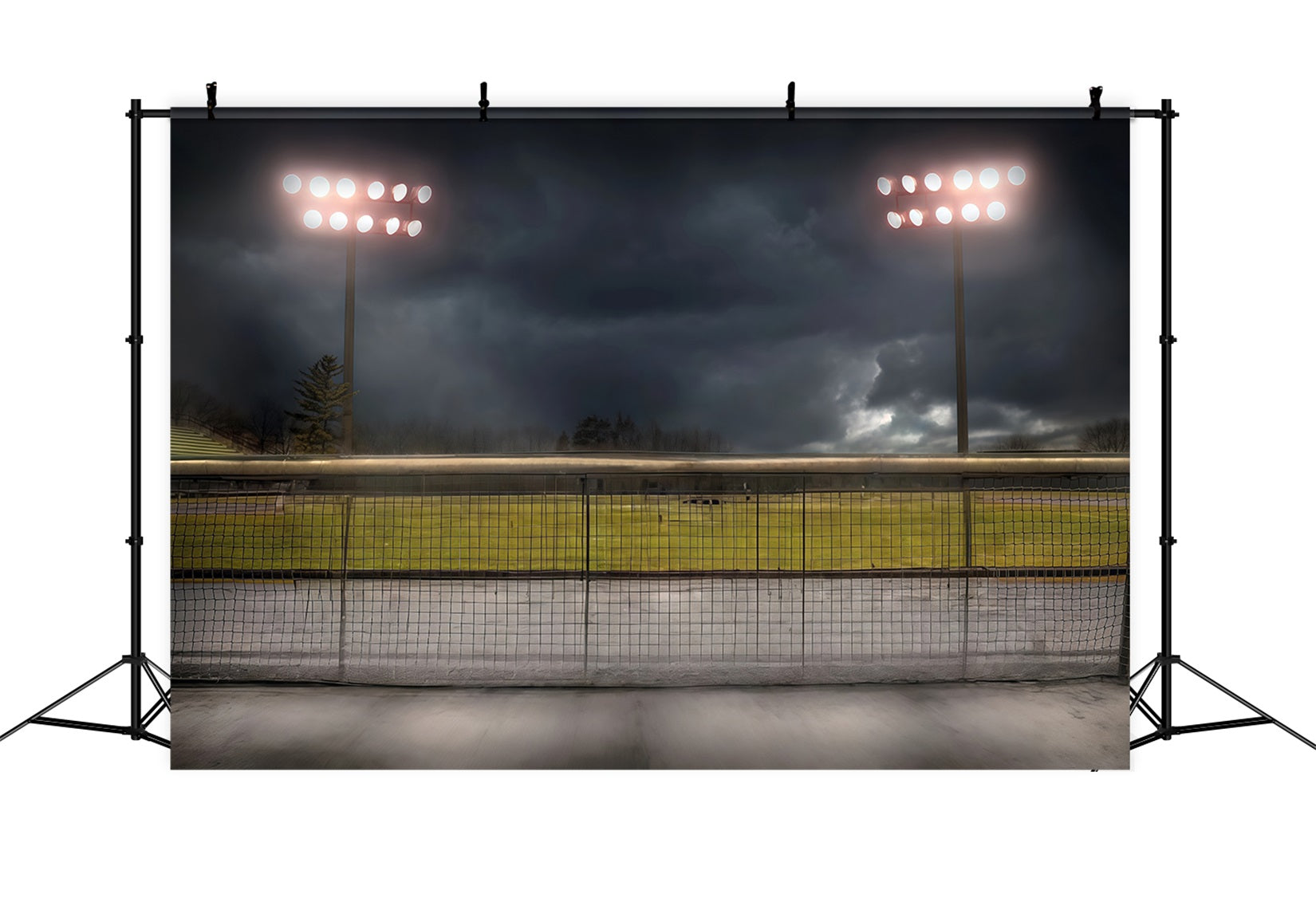 Football Field Backdrop Stadium Lights Dark Sky Sports Backdrop MRR9-32