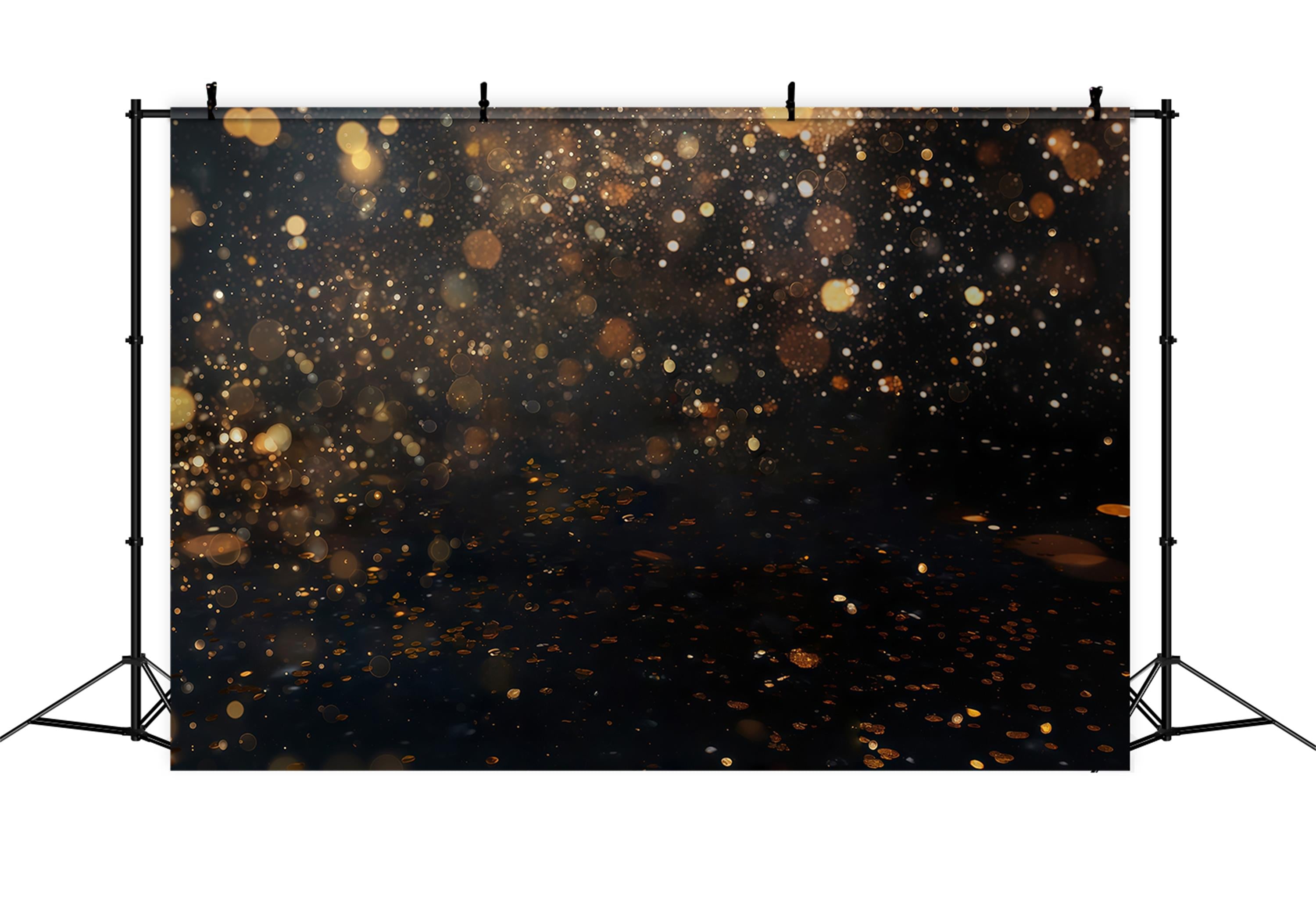 Glitter Bokeh Backdrop Golden Sparkling Glitter Lights Bokeh Backdrop MRR9-54