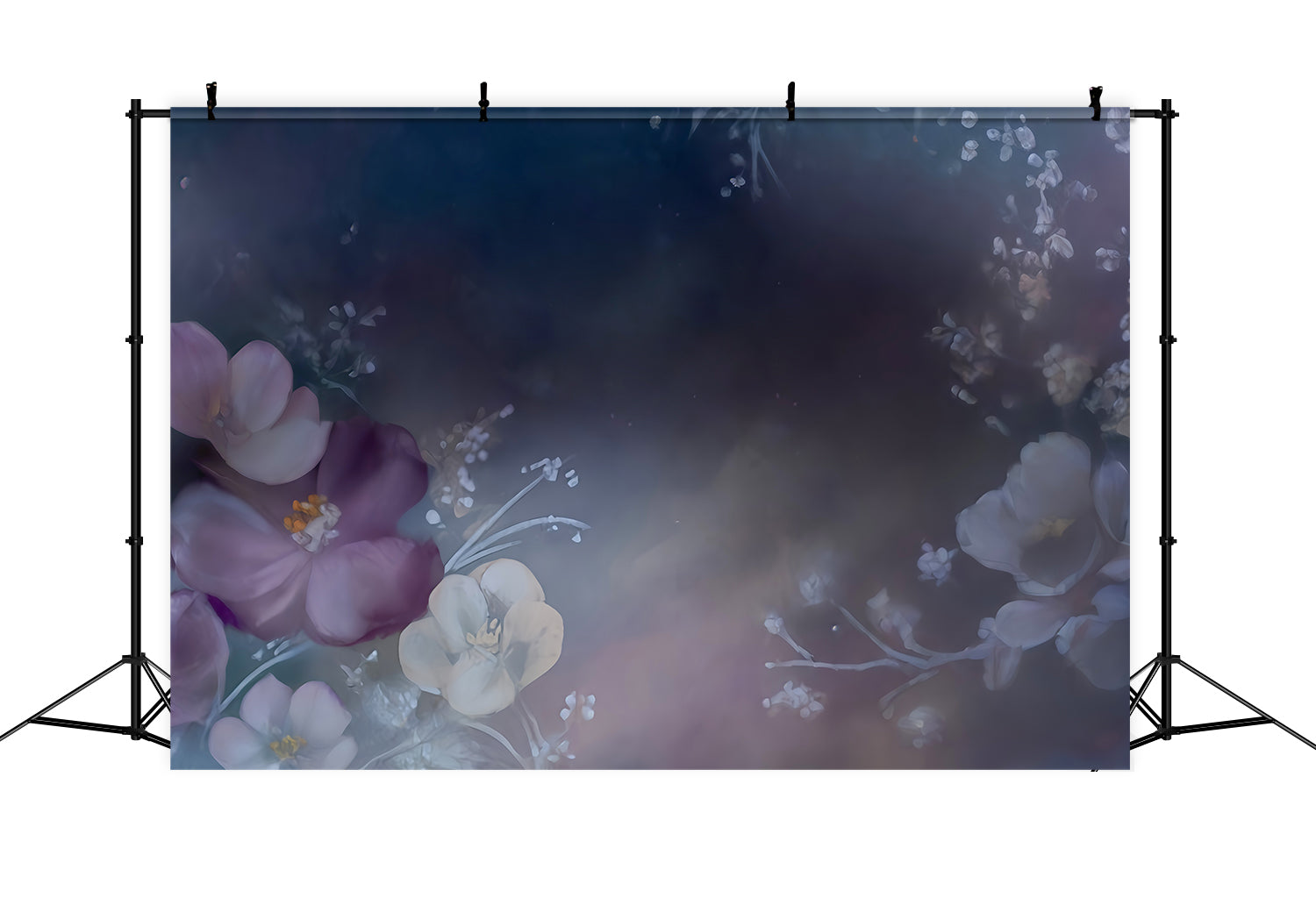 Artistic Backdrop Dark Dreamy Floral Watercolor Design Fine Art Backdrops MRR9-56