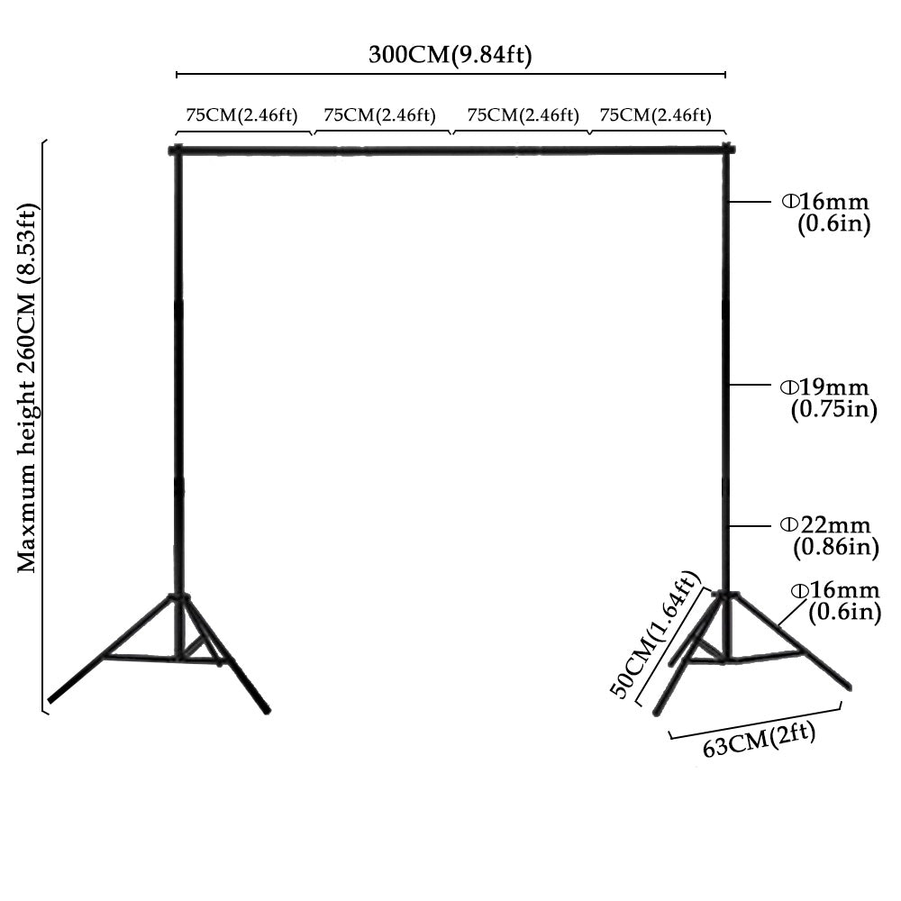 Backdrops Prop Backdrop Stands for Photography Photo Video Studio PROP-RF0005
