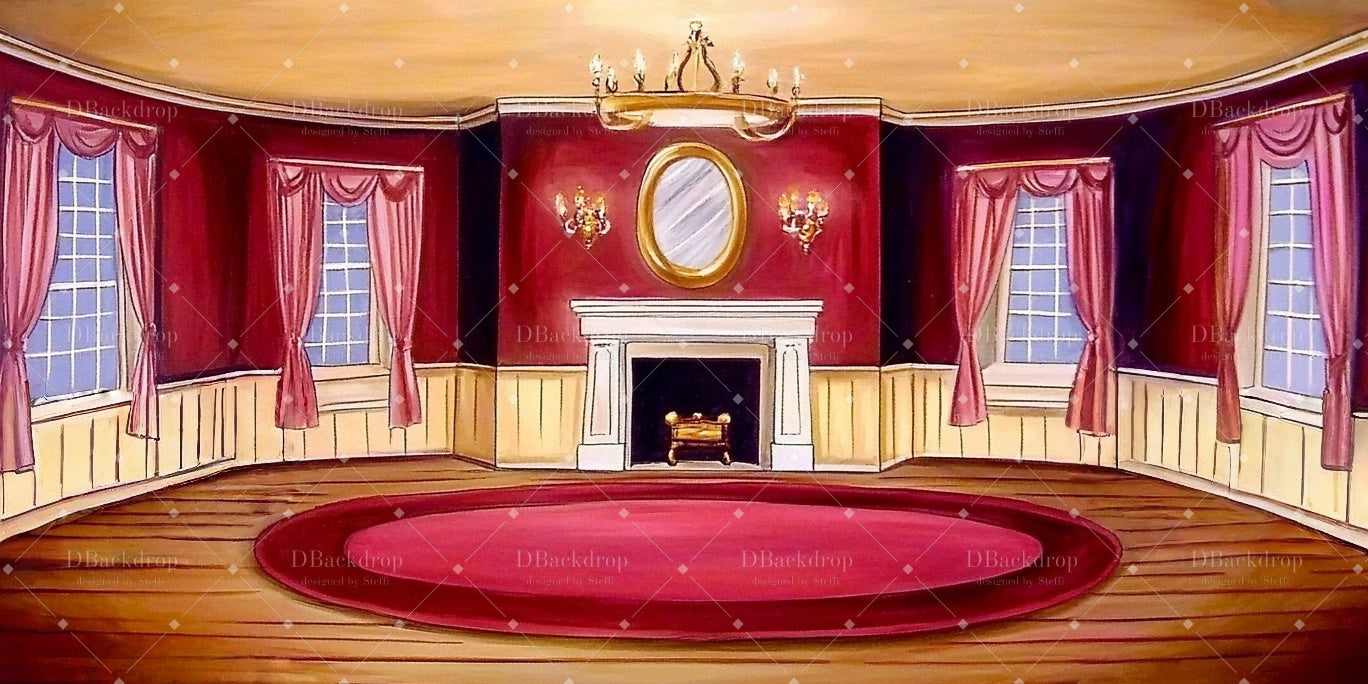 Musical Backdrops Princess's Bedroom Church Stage Backdrops CSH59-T26
