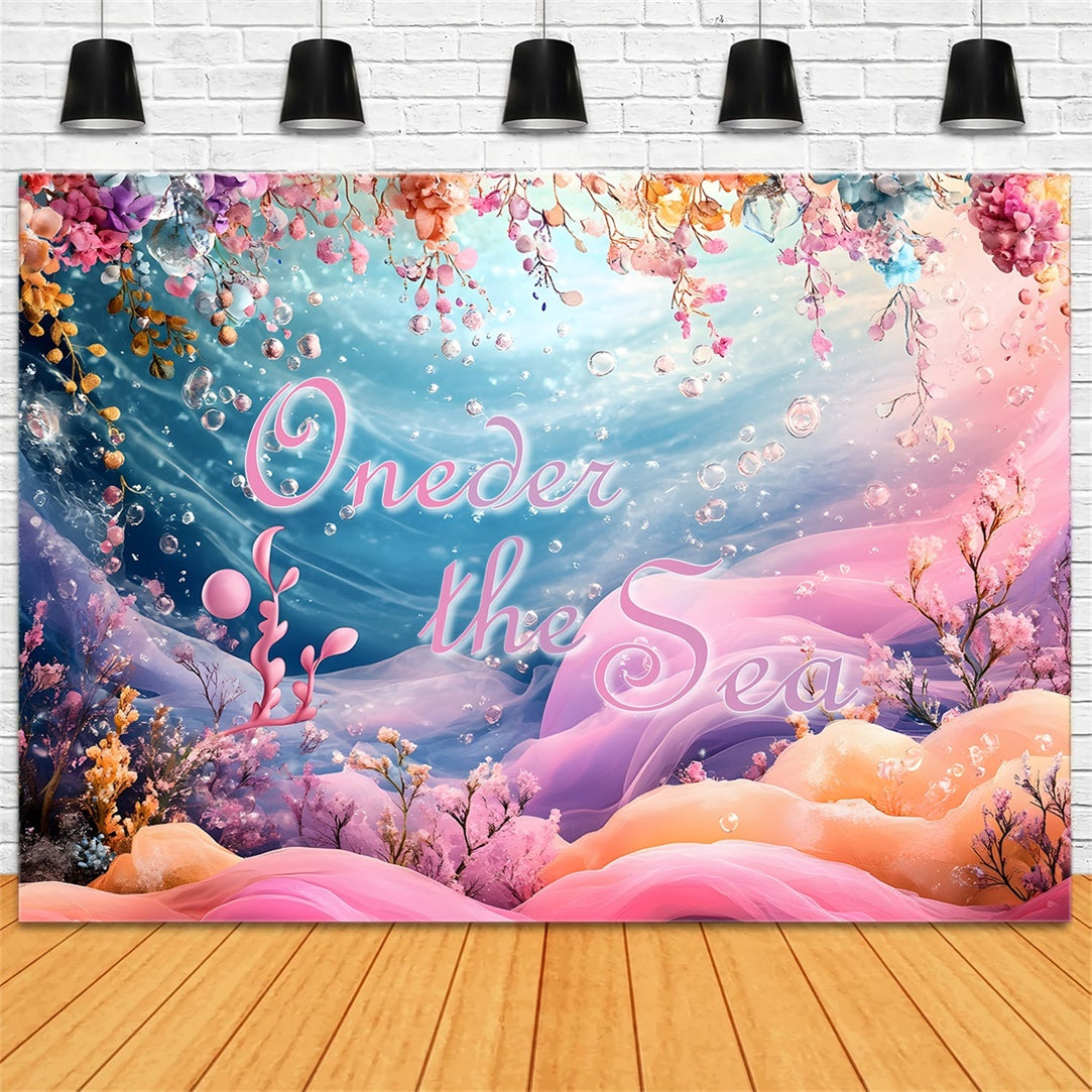 Customized Backdrop For Birthday Magical Ocean Mermaid Backdrop RR1-41