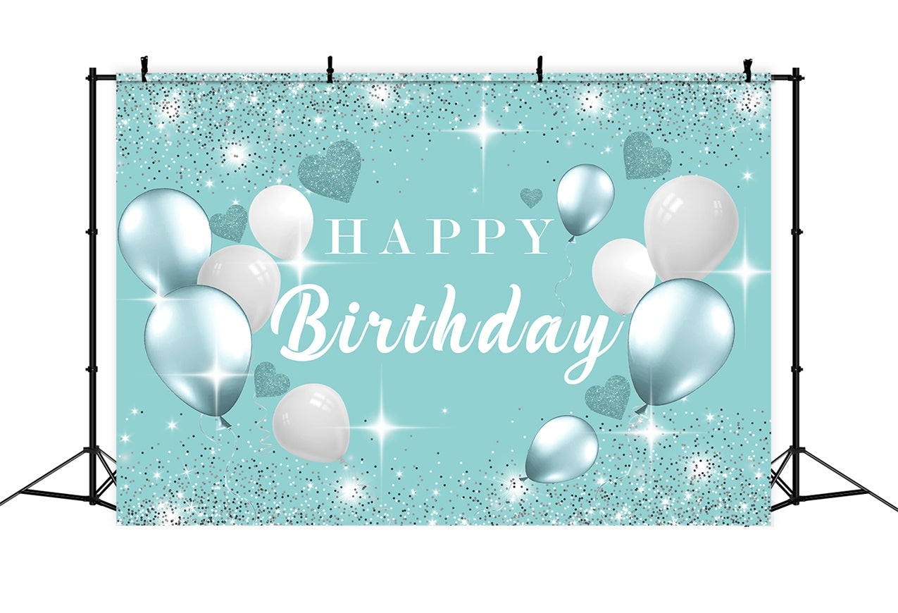 Customize Birthday Backdrop Balloon Dreamy Mint Green Backdrop RR12-39