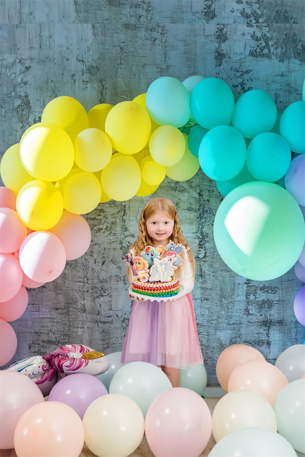 Colorful Balloons Abstract Brick Wall Backdrop RR5-30