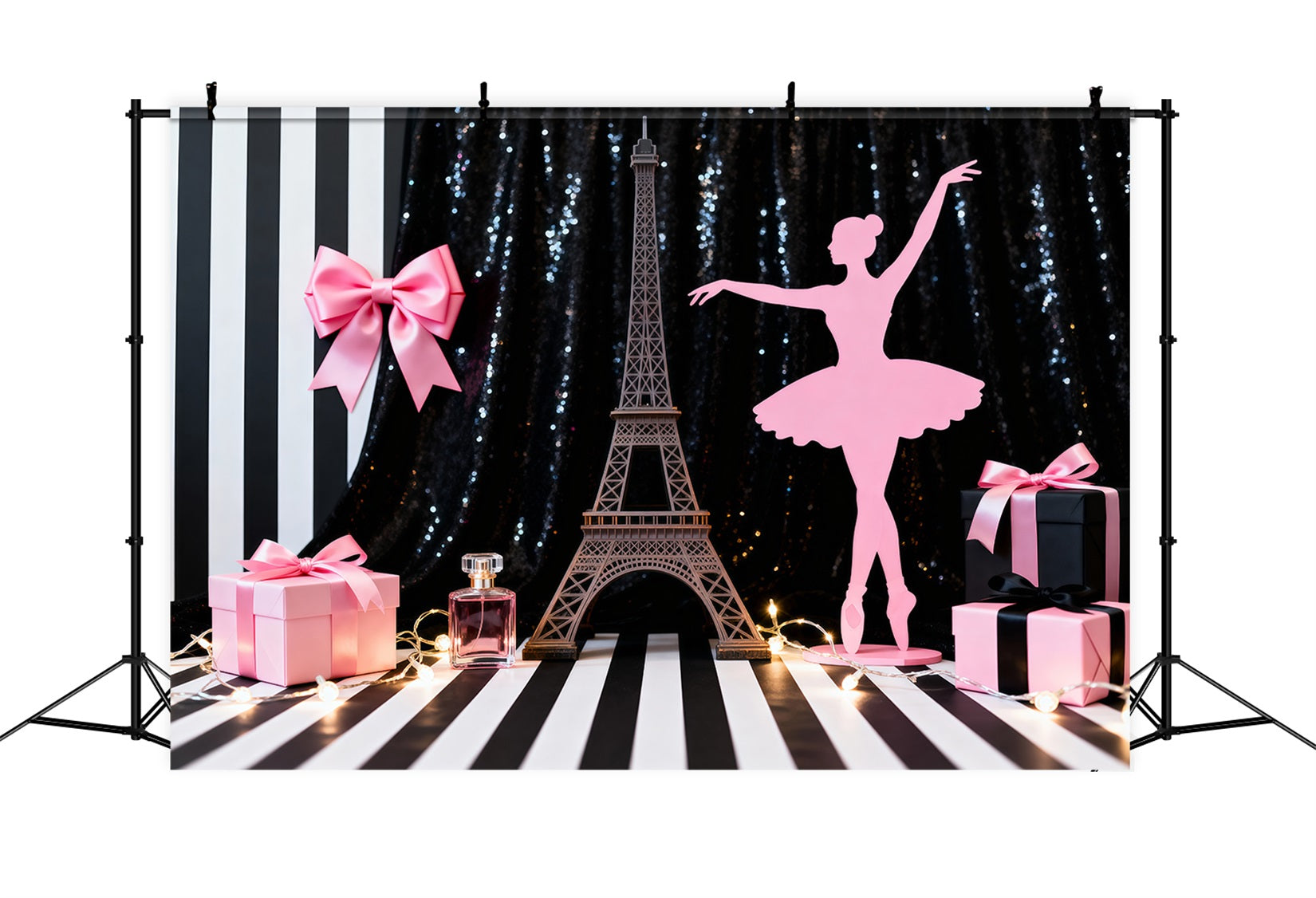 Eiffel Tower Paris Backdrop Chic Ballet Gift Showcase Paris Photo Booth Backdrop RR61-52
