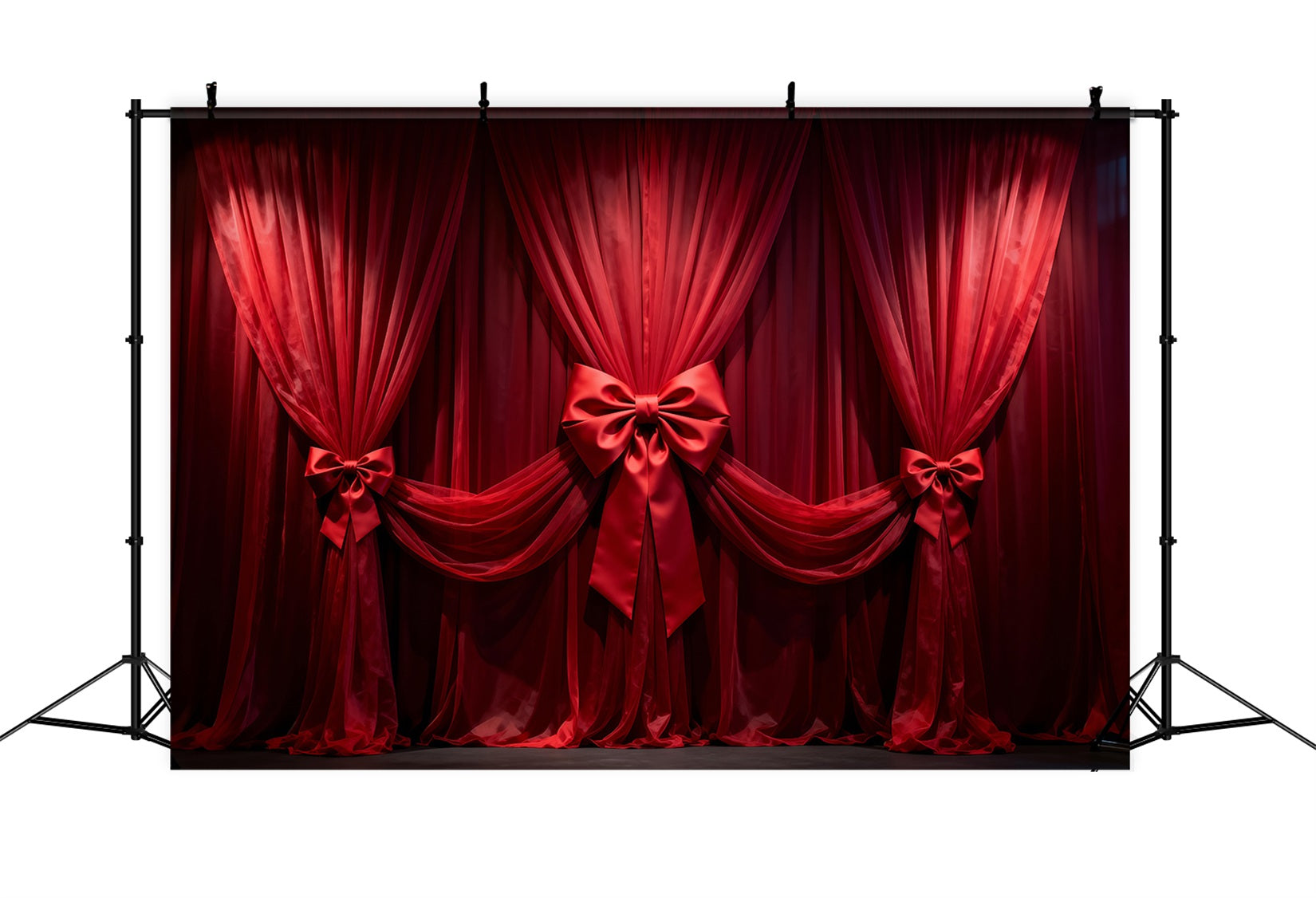 Boudoir Photography Backdrops Crimson Velvet Bowed Drapery Classic Photo Backdrop RR62-91