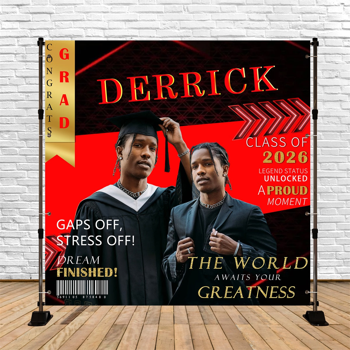 College Graduation Backdrop Red Carpet Congratulates Moment Graduation Party Backdrop Ideas RR63-49