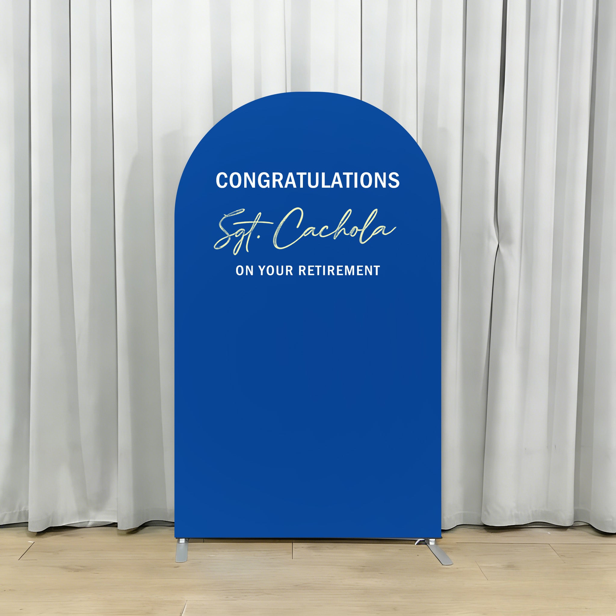 Custom Graduation Backdrop Blue Arch Party Drcoration Personalized Graduation Backdrop RR64-15