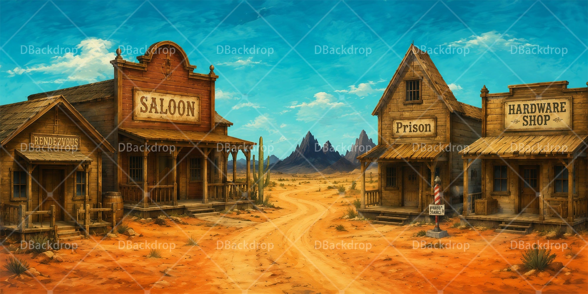 Western Backdrops Rural Scenery VBS Backdrops RR65-T3