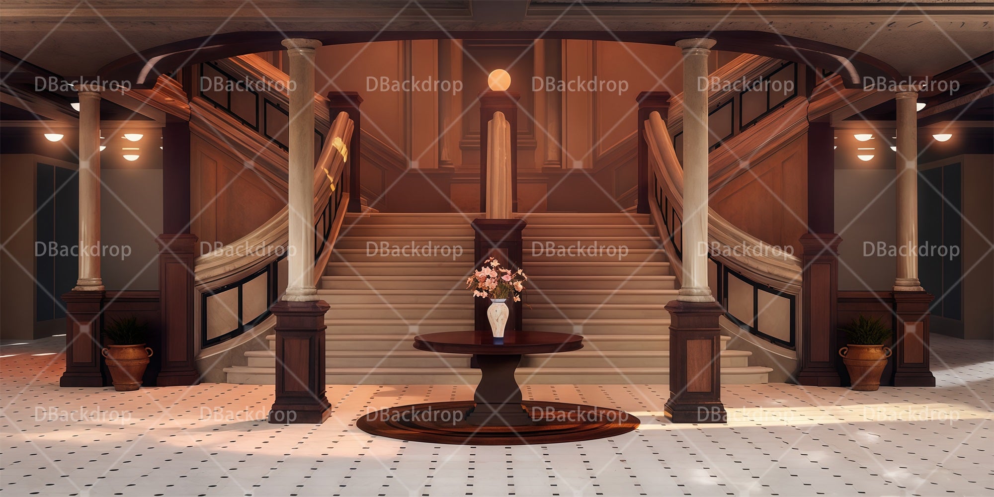 Professional Stage Backdrops Luxury Foyer Theater Backdrops RR65-T53