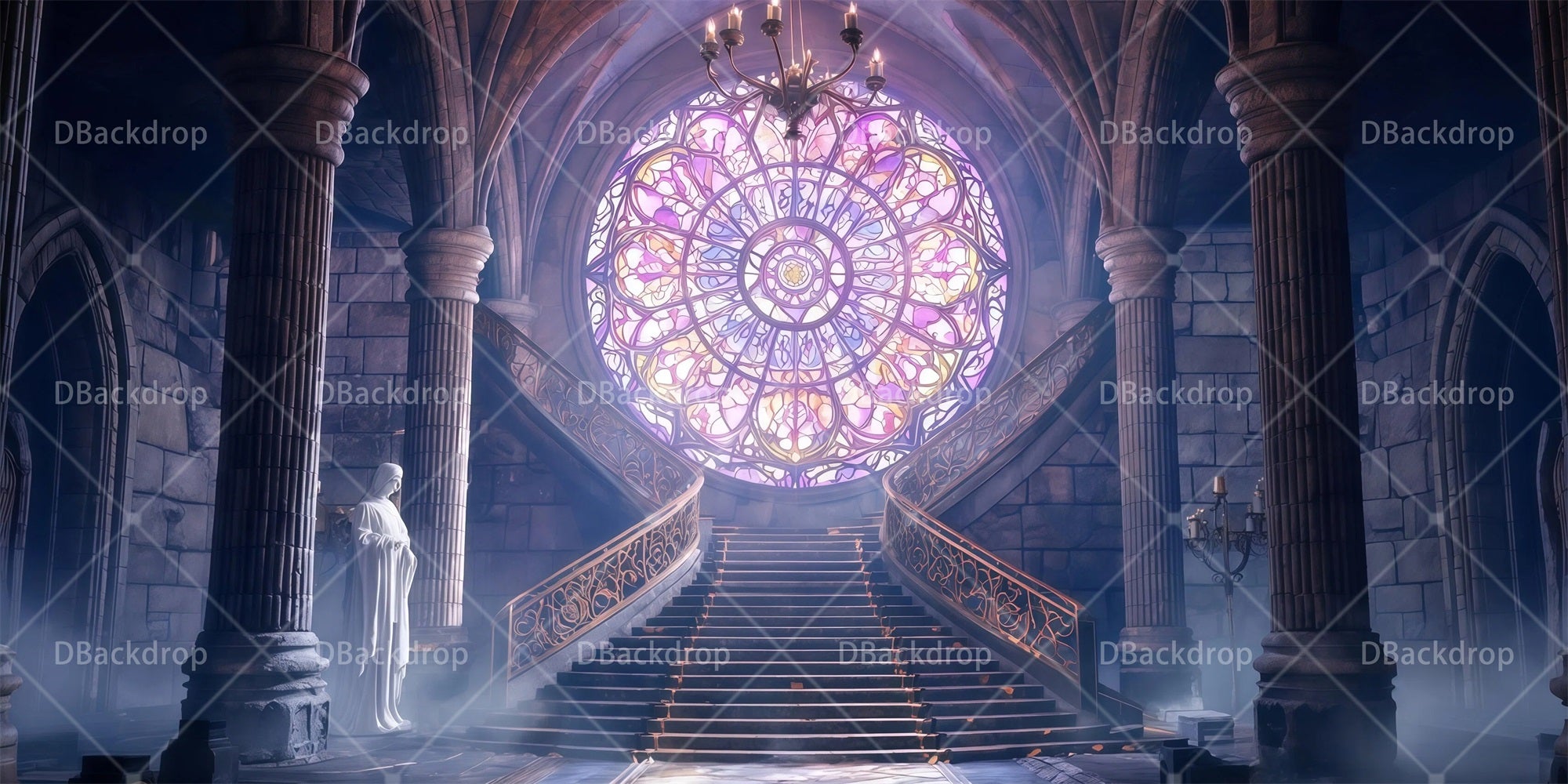 Church Stage Backdrops Medieval Cathedral Performance Backdrop RR65-T77