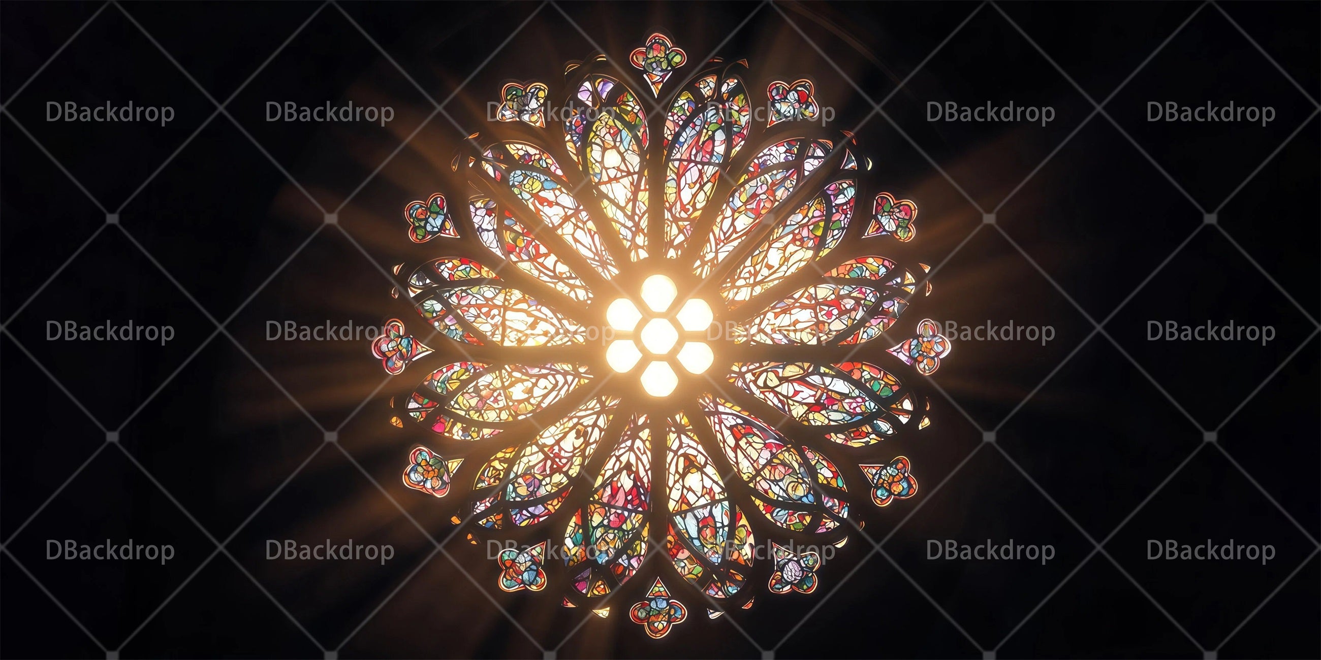 Backdrop For Theater Play Stained Glass Church Stage Backdrops RR65-T79